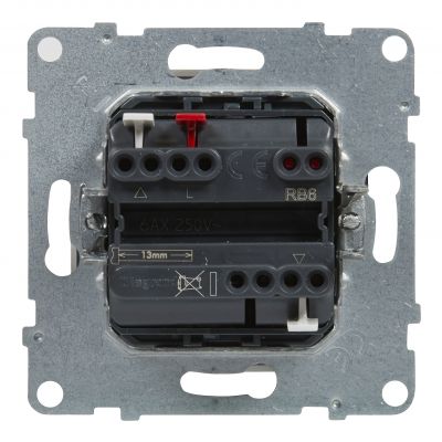 Suno Łącznik Rolet - 6 Ax - 250V - 3 Pozycyjny: Góra Dół Stop - Bezpośrednie Sterowanie Roletami Biały 721139 LEGRAND (721139)